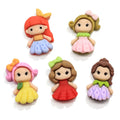 24mm Kawaii Resin Doll Flat Back Princess Resin Cabochons for DIY Hair Bow Phone Decoration Scrapbooking