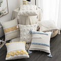 New Design Bohemian Style Boho Cotton Woven Moroccan Tufted Pillow Case Cushion Cover Tassel Geometric Home Hotel Hospital Use