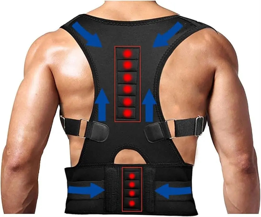 Adjustable Magnetic Therapy Upper Back Shoulder Support Brace Clavicle Chest Spine Waist Straps Upright Posture Corrector Waist