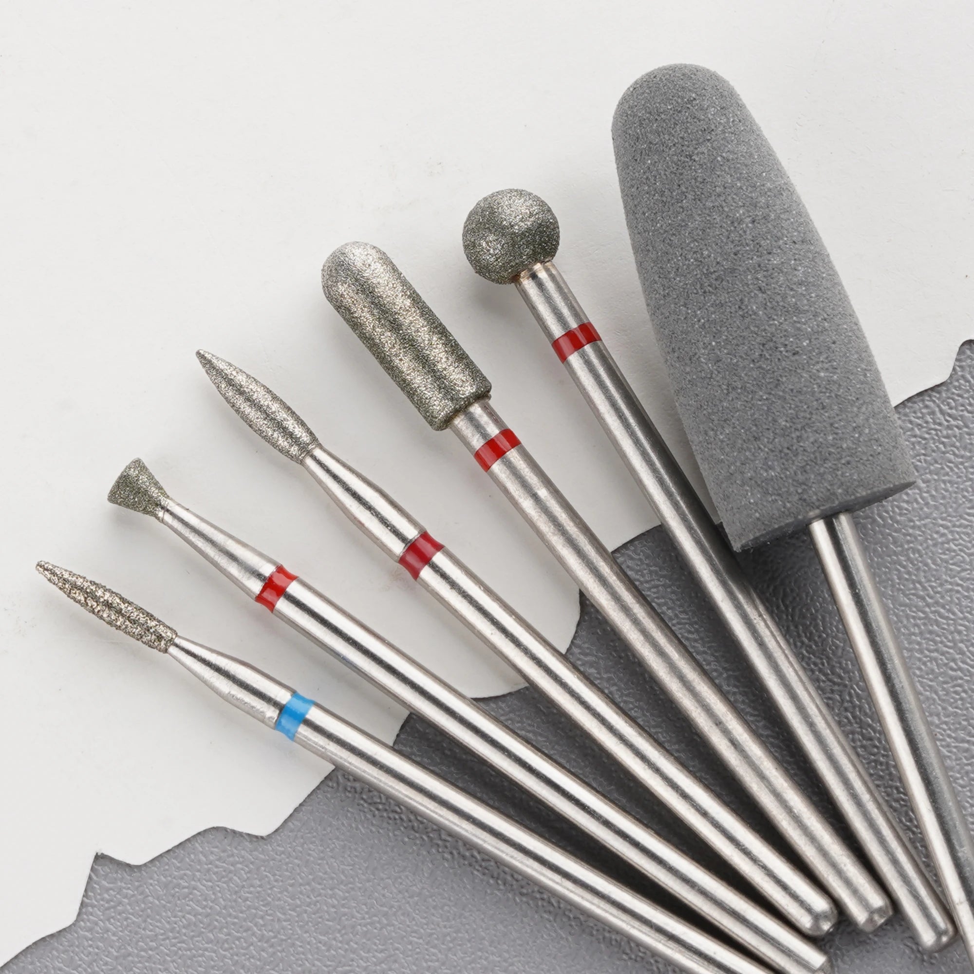 6 Pcs Different Nail Drill Bits Set Professional Salon Shop Nail Polisher Tool Accessories