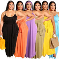 Top Quality Women Summer Purple Sleeveless Slip Dress Fat People 5XL Plus Size Dress With Headband