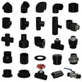 REHOME High Pressure Polyethylene SDR11 SDR17 Equal Tee 3 Way Elbow Smooth Various PE100 Plastic Socket HDPE Pipe Fittings