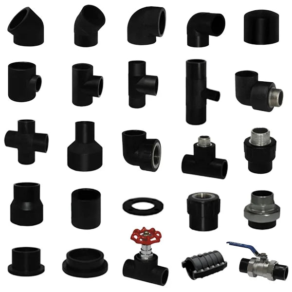 REHOME High Pressure Polyethylene SDR11 SDR17 Equal Tee 3 Way Elbow Smooth Various PE100 Plastic Socket HDPE Pipe Fittings