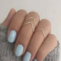 High End 18K Plain Gold Superfine Arrows Tail Rings Stainless Steel Trendy Simple Gold Plated Jewelry