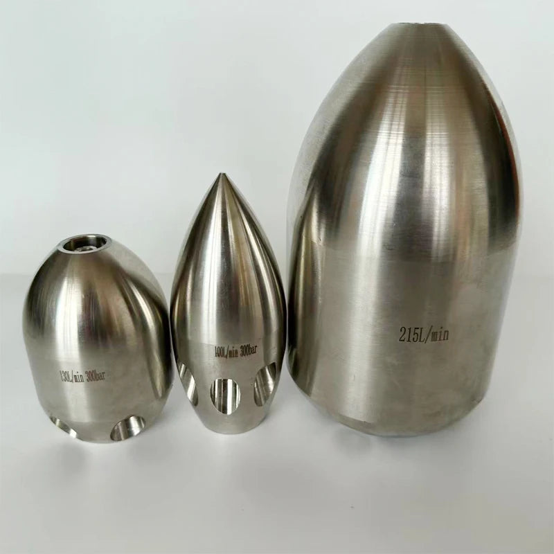 SS 280bar High Pressure Cleaning Nozzle Dredge Water Jet Sewer Drainage Nozzle