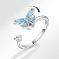 Wholesale Hot Selling Adjustable Butterfly Anxiety Spinner Fidget Ring for Women Girl Gift