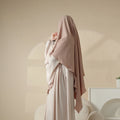 New Arrival Modest Abaya Muslim Dresses Open Reversible Satin Silk Hijab with Long Polyester for Europe and America