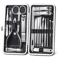 FX-NT66 Luxury 19-Piece Stainless Steel Nail Art Care Manicure Set Customize Logo Professional Nail Ket for Finger and Foot
