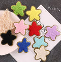 Hot Sale Patches Glitter Star Iron on Chenille Embroidery Patch on Clothing