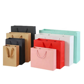XJH Kraft Paper Handbag for Clothing and Shoes Gift Packaging Durable and Eco-Friendly Paper Bags