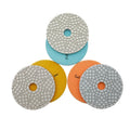Premium TRUESHINE 4 Inch 3 Step Dry Wet Diamond Hybrid Polishing Pad ISO9001:2008 Certified OEM Resin+Diamond Powder Grit 1-3