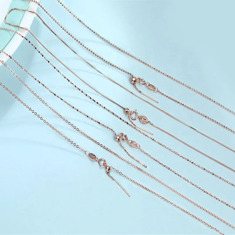 Abiding Fashion Custom Jewelry Gift Wedding 925 Sterling Silver Link Chain Necklace for Women