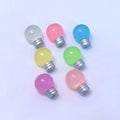 100PCS Luminous Mini Lamp Bulb Resin Miniatures Glow at Night Fairy Garden Figurines Kawaii Home Decor DIY Dolls House