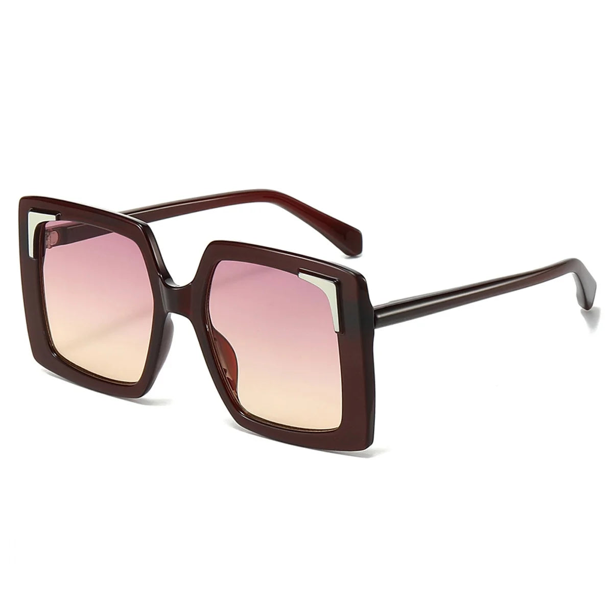 2025 Customizable Women's UV400 PC Fashionable Square Large Frame Sunglasses with Custom Logo