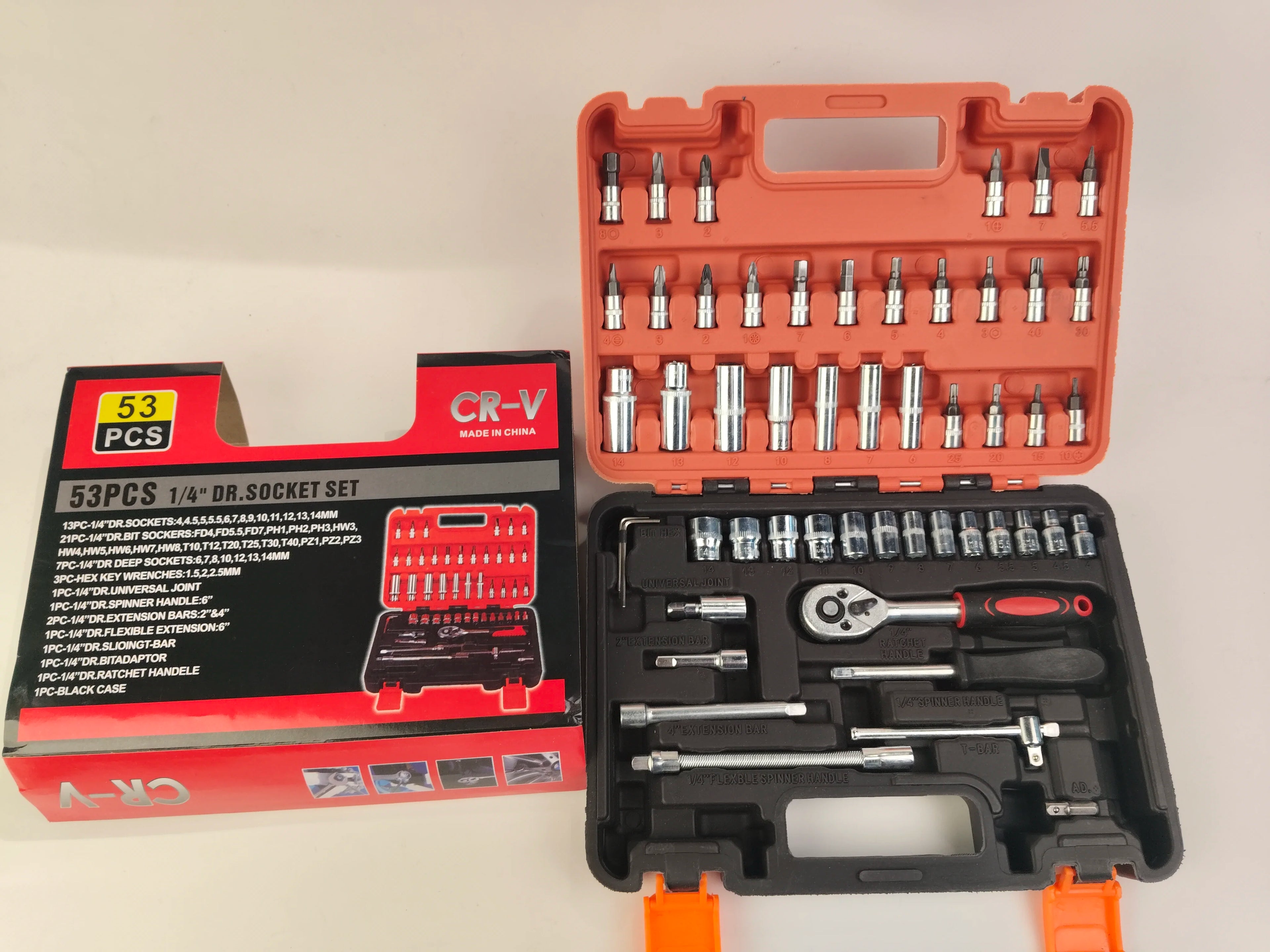 Hot Sale 53PCS Ratchet Socket Wrench Tool Set Hardware Tools Kit for Car Repair