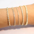 BC1281 Chic Dainty 18k Gold Diamond Zircon Cubic Zirconia Chain Slide BraceletDiamond CZ Adjustable Bracelets Tennis Bracelet