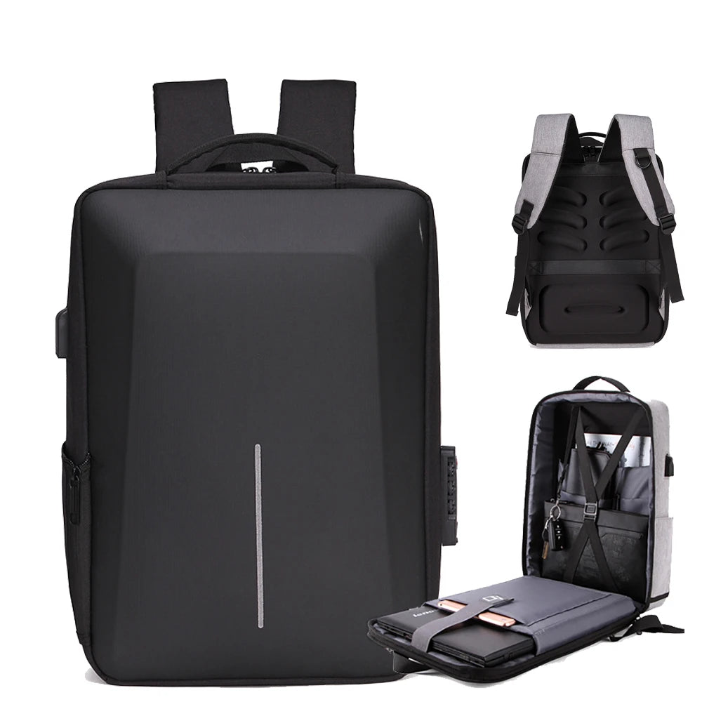Men's New Fashion Laptop Business Large-capacity Waterproof Travel Backpack USB Charging Laptop Anti-theft Bag Backpack