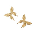 BM Hypoallergenic Non Tarnish Stainless Steel Gold Butterfly Earrings for Women