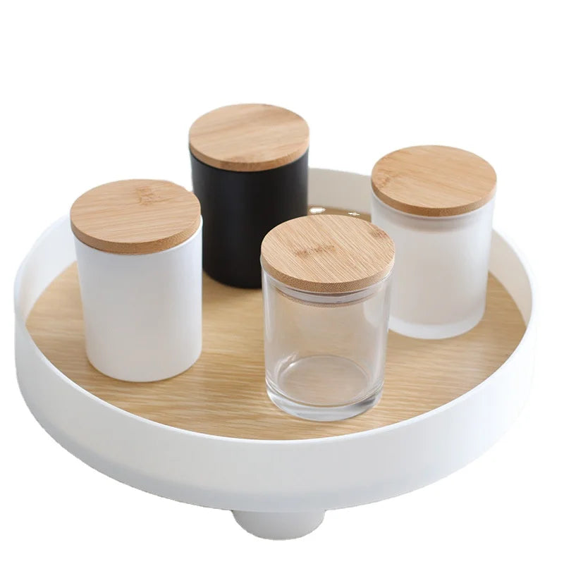 Luxury 10oz/30cl Empty Glass Candle Jars with Lid Unique Christmas Occasion Velas De Frascos De Luxo