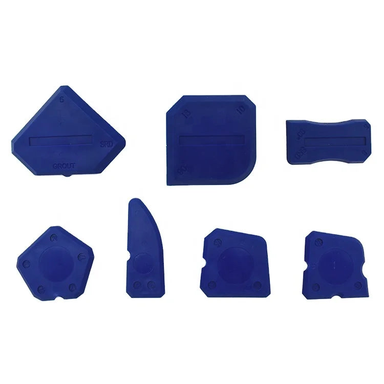 Industrial Grade Caulking Repair Finishing Tool Kit with 4 Replacement Blades 7 Different Shaped Silicone Pads OEM Customizable