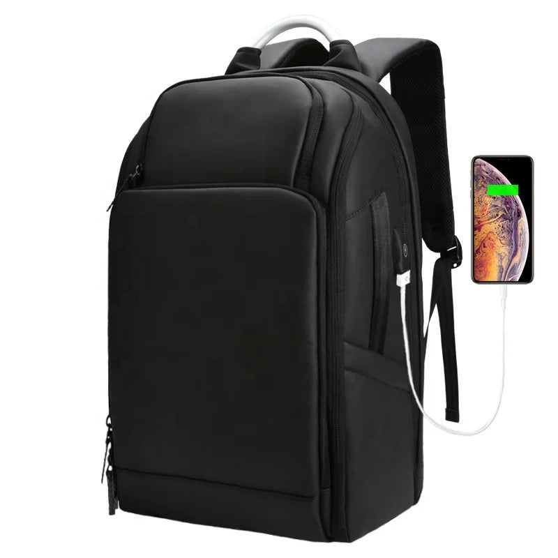 New Custom logo Large Capacity Anti Theft Laptop Bag Waterproof Bag With USB Interface Business Travel Backpack