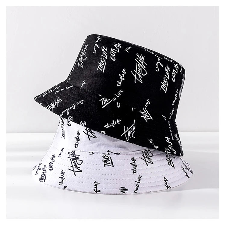Wholesale Custom Fisherman Bucket Hat Design Cotton Summer Embroidery Logo Reversible Fishing Casual Letter Unisex Four Seasons