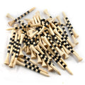 Wholesale Durable Stable Multicolored Printed Bamboo Golf Tees 70mm & 83mm Selection Eco-Friendly Step Tees for Driving Range