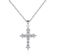 Daidan Twisted Chain Sterling Silver Pendant Cubic Zirconia Jewelry Womens Dainty Cross Necklaces