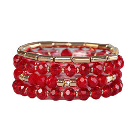2024 New Fashion Boho Multicolor Stretch Cute Beads Bracelet Set Jewelry Gift for Women Girls