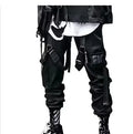 Joggers Cargo Broek Voor Mannen Casual Hip Hop Hit Kleur Pocket Mannelijke Broek Joggingbroek Streetwear Linten Techwear Broek