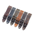 LAIHE Custom Vintage Genuine Leather Band Strap Handmade 22mm 24mm Black Buckle Colorful Soft Watchband for Smartwatches New