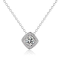 OAHLAN Fashion Jewelry 1CT Round Cut VVS1 1ct Moissanite 925 Sterling Silver Pendant Necklace for Engagement Wedding Women Gift