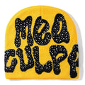 Men Women Letter Jacquard Beanie With Rhinestone Crochet Winter Acrylic Knit Ski Beanie Slouchy Caps Hat