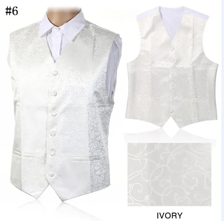 New Arrival Mens Waistcoats Slim Fit Men Vest Suit Paisley Coletes Chaleco Hombre for Party Wedding Business