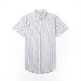 Factory Custom Small MOQ Classical Striped Shirt With Short Sleeves
