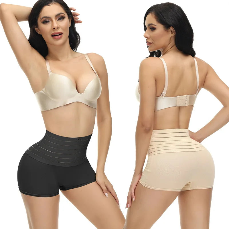Hip Lift Plus Size Women Panties High Tummy Control Abdomen Slimming Panty Scarless Breathable Ice Silk Underwear Women