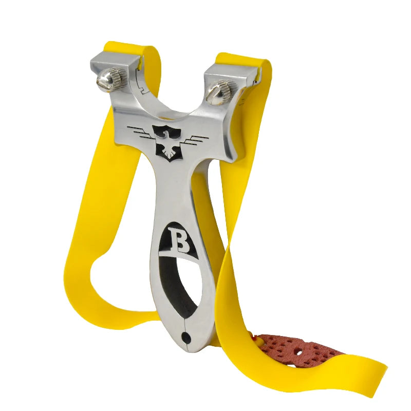 Piaoyu Outdoor Professional Hunting Stainless Steel Slingshot Heavy Duty Large Slingshot and Shooting Rubber Aimed Slingshot
