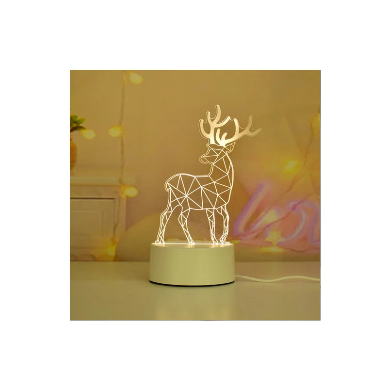 Factory Wholesale 3D Night Lamp Lactation Desk Lamp 3D Illusion Optic Lamps LED Night Light Christmas Gifts