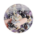 100PCS Shiny Diamond Crown Shape Spacer Beads Pen Beads for Jewelry Making DIY Bracelet Beading Key Chain Accessories