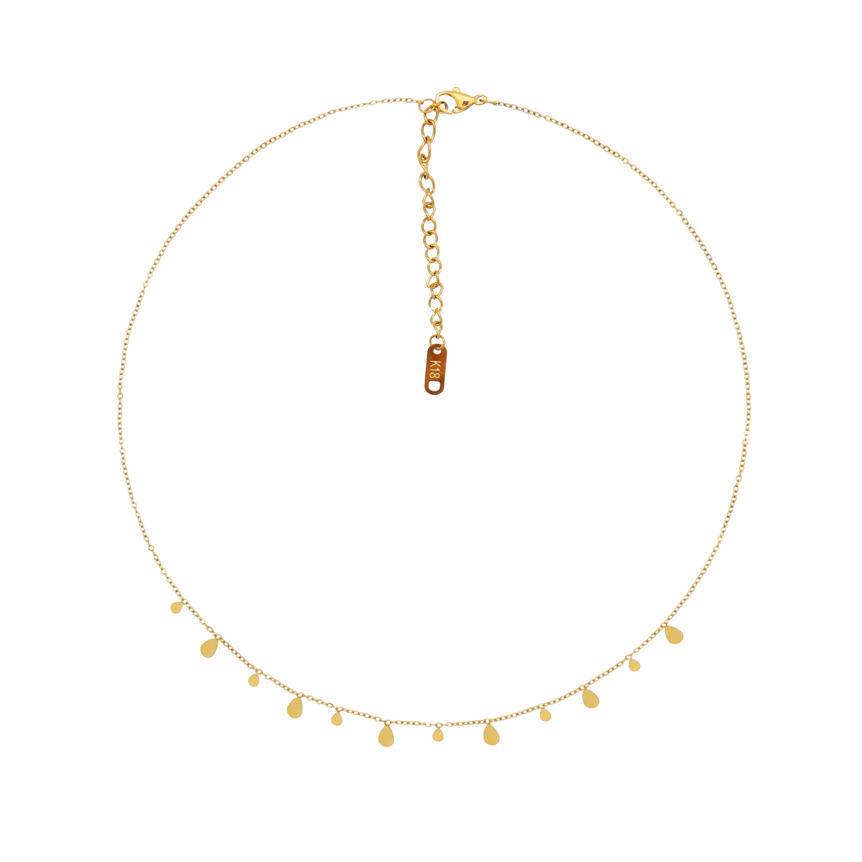 Chris April Trendy 316L Stainless Steel PVD 18K Gold Plated Geometry Tiny Charm Necklace for Women