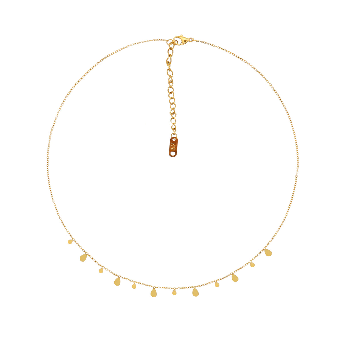 Chris April Trendy 316L Stainless Steel PVD 18K Gold Plated Geometry Tiny Charm Necklace for Women