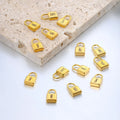 Creative Jewelry Stainless Steel Lock Pendants Carving With 26 Letters A-Z Alphabet Charms for DIY Necklace Bracelet Making
