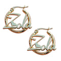 DY Personalized Name Round Hoop Earring Custom Mini Name Hoop Earrings for Women Girls