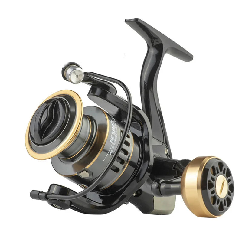 500-7000  Metal Spool Spinning Reel  Fresh for Carp Fishing Sea Saltwater Fishing Reel 10KG Drag Weight