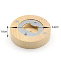 Laser LOGO Round Fridge Wood Magnetic Bottle Opener Bottle Opener Wedding Gift