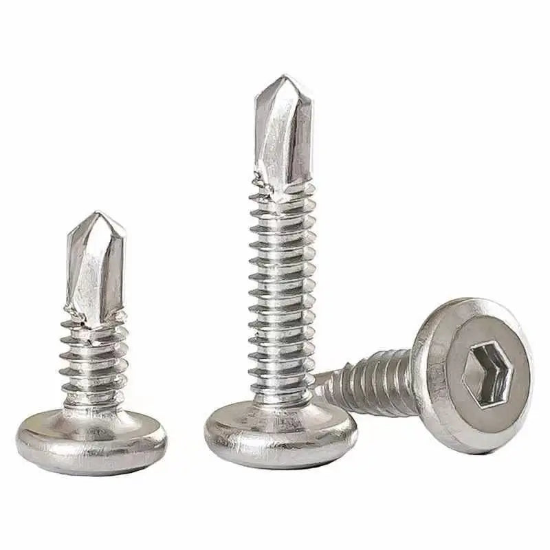 Hot Sale FRED DIN Standard 25mm Zinc Plated Stainless Steel Self-Drilling Pan Head Flat Allen Hex Socket Screw Metric/Inch