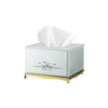 Custom Logo ABS Plastic Rectangle Paper Tissue Box for Napkin