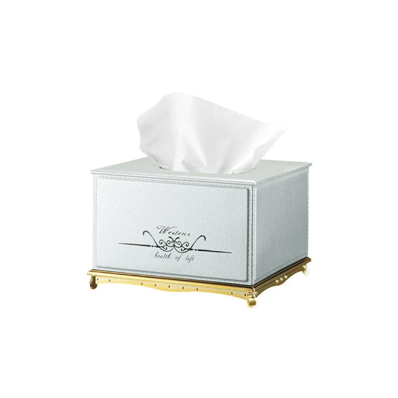 Custom Logo ABS Plastic Rectangle Paper Tissue Box for Napkin