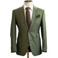 Green Classic Business Men Suits Three Piece Single Breasted Two Buttons Man Blazer Suit Jacket Pants Vest Suits