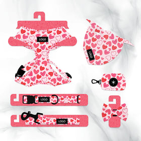 Wholesale Harnesses for Dogs Luxury Dog Collar and Leash Set High Quality Designer Custom Pet Harness Vest